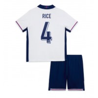 Anglicko Declan Rice #4 Domáci Detský futbalový dres ME 2024 Krátky Rukáv (+ trenírky)
